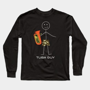 Funny Mens Tuba Guy Long Sleeve T-Shirt